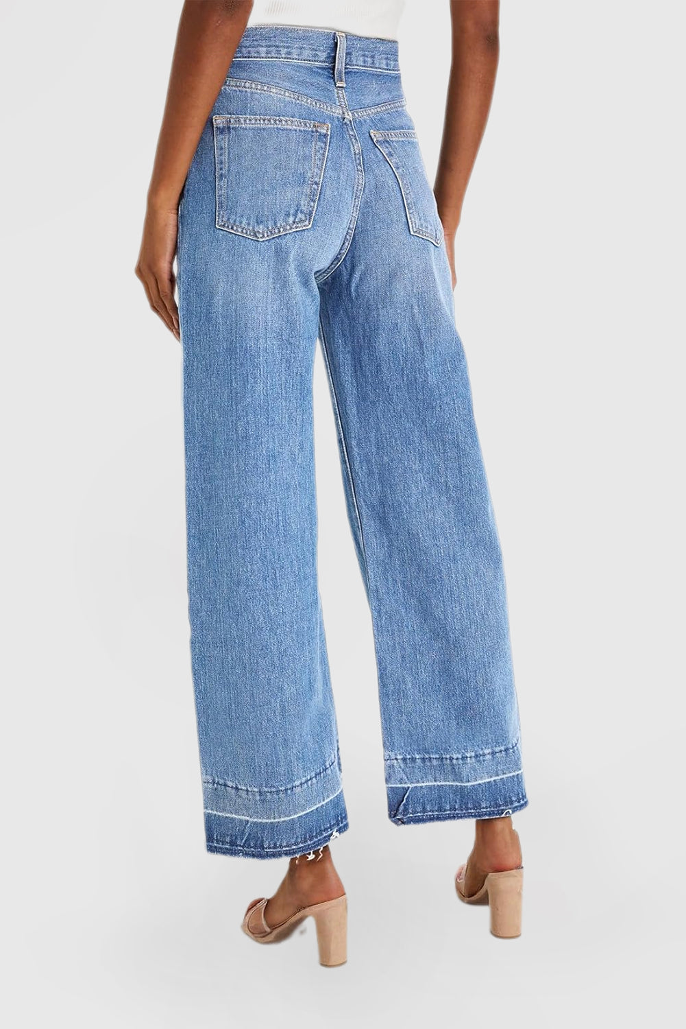 Women's High Waist Wide Leg Jeans Stretch Loose Jeans