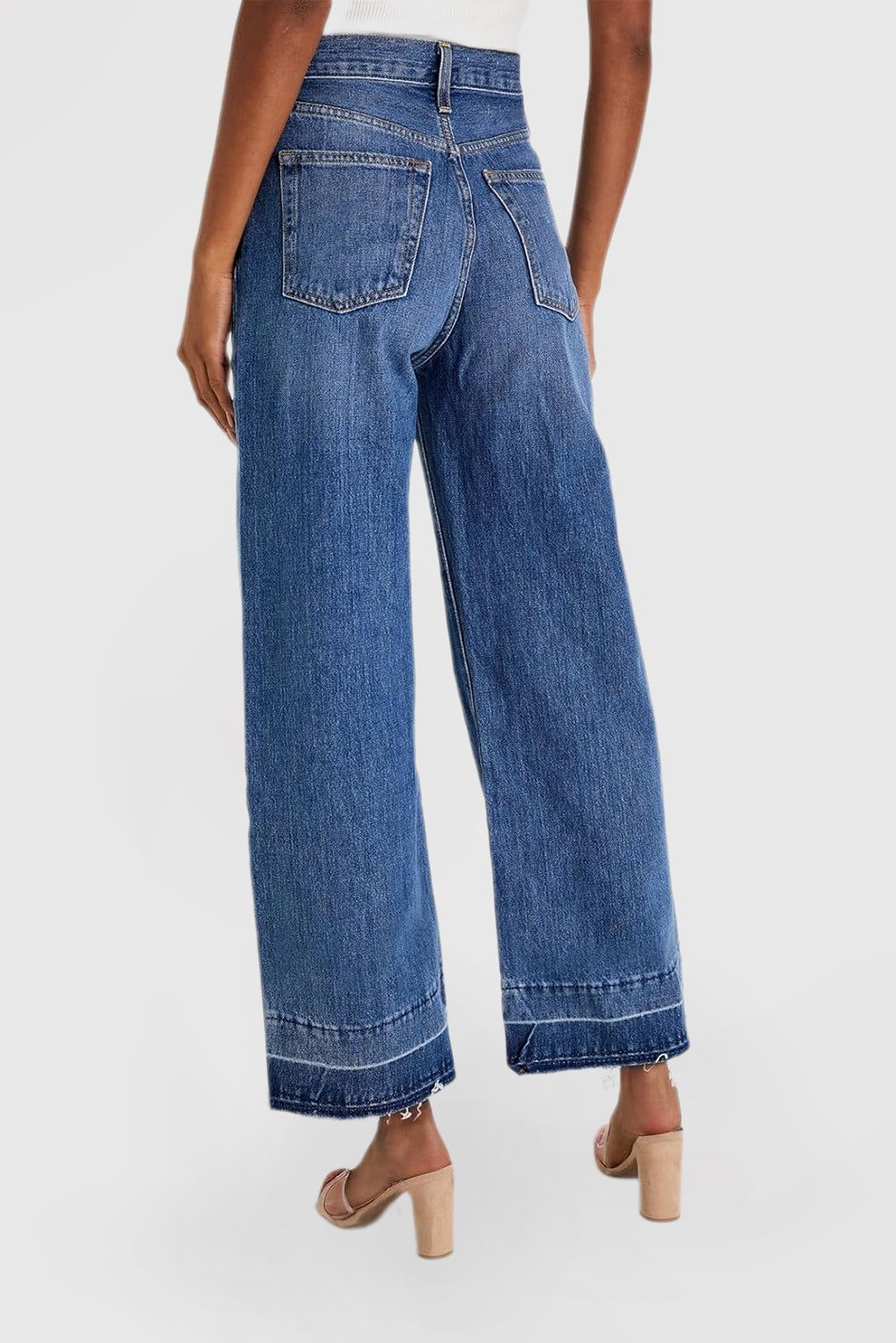 Women's High Waist Wide Leg Jeans Stretch Loose Jeans
