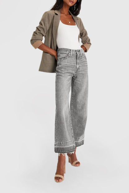 Women's High Waist Wide Leg Jeans Stretch Loose Jeans