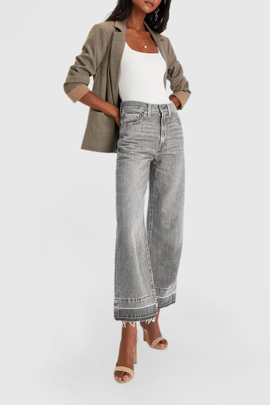 Women's High Waist Wide Leg Jeans Stretch Loose Jeans