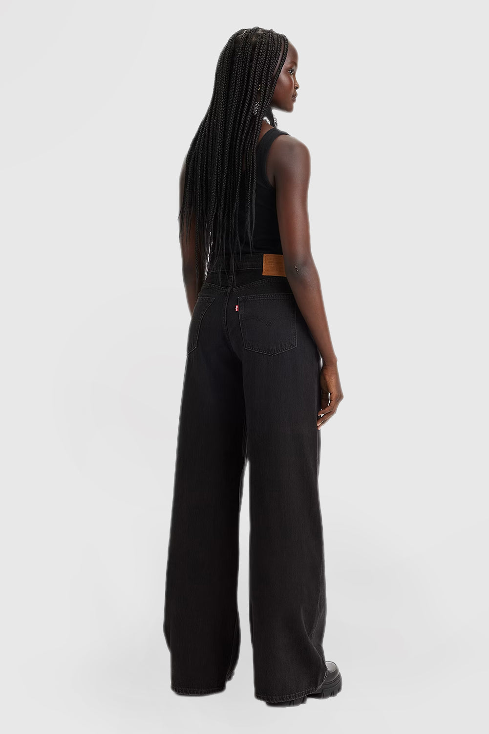 Loose Wide Leg Women's Casual Solid Color Jeans