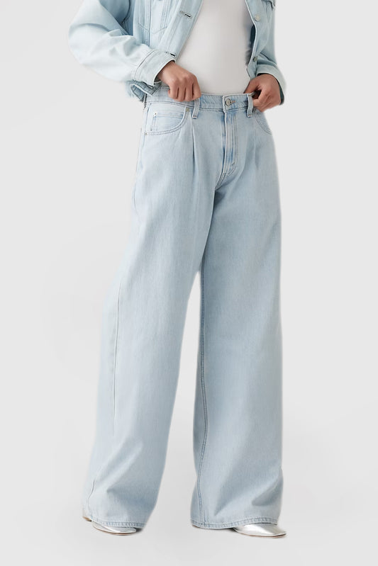 Loose Wide Leg Women's Casual Solid Color Jeans