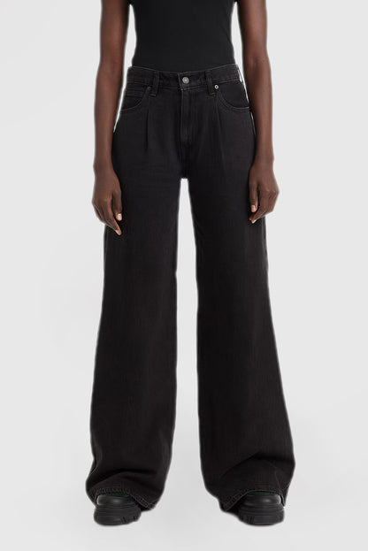 Loose Wide Leg Women's Casual Solid Color Jeans