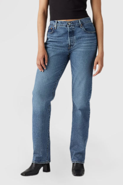 Women's Vintage Straight Jeans Fashion Casual Jeans