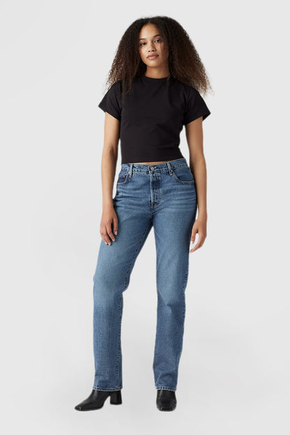Women's Vintage Straight Jeans Fashion Casual Jeans