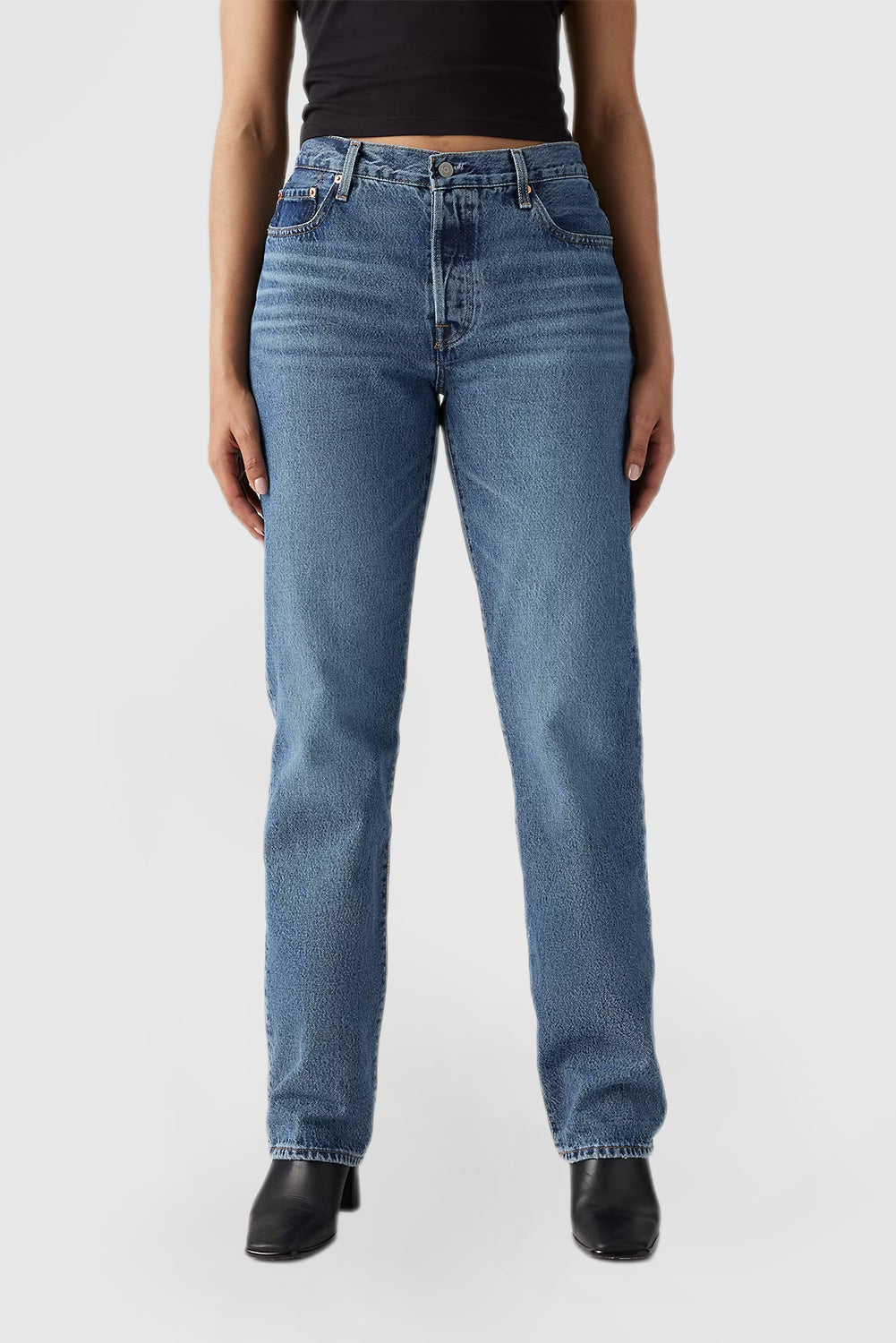 Women's Vintage Straight Jeans Fashion Casual Jeans