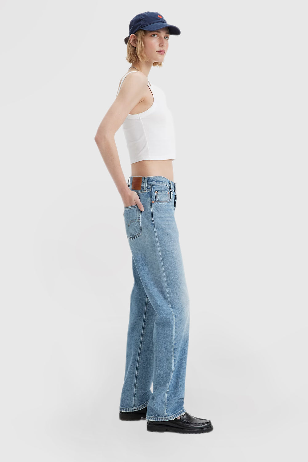 Women's Vintage Straight Jeans Fashion Casual Jeans