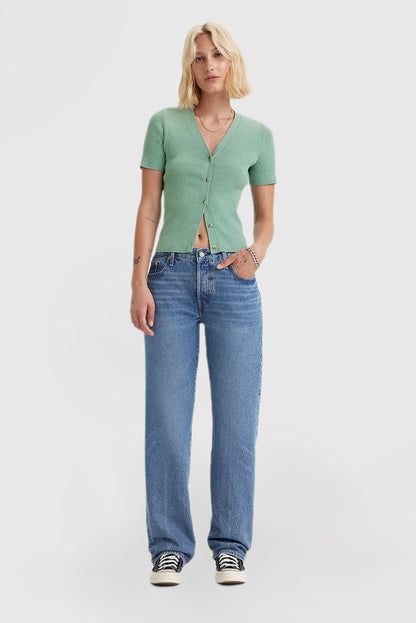 Women's Vintage Straight Jeans Fashion Casual Jeans