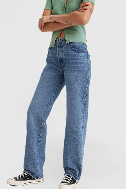 Women's Vintage Straight Jeans Fashion Casual Jeans