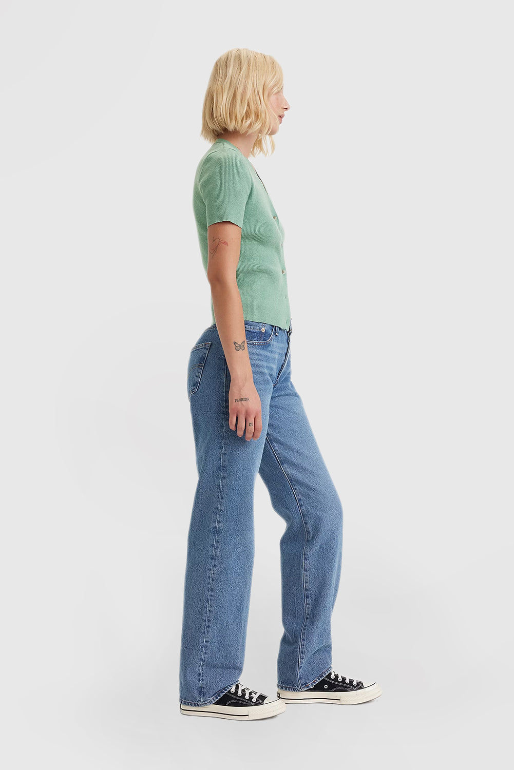 Women's Vintage Straight Jeans Fashion Casual Jeans