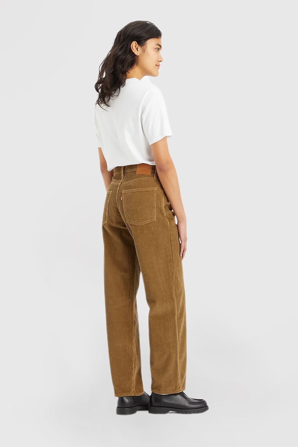Women's Solid Color Vintage Loose Fit Jeans with Pockets
