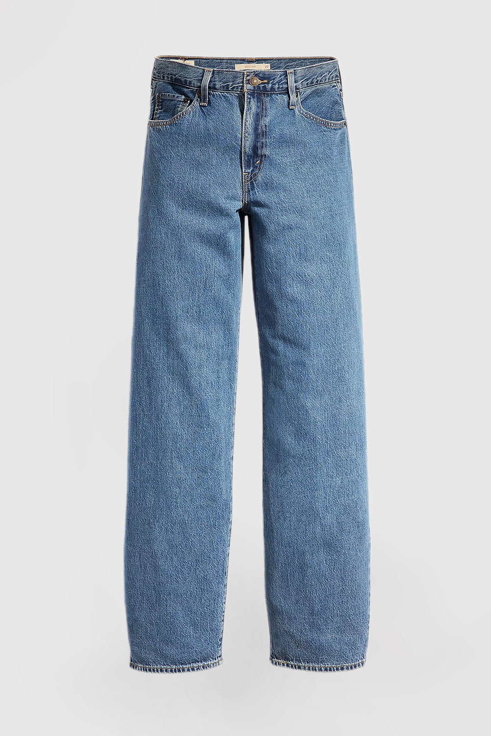Women's Solid Color Vintage Loose Fit Jeans with Pockets