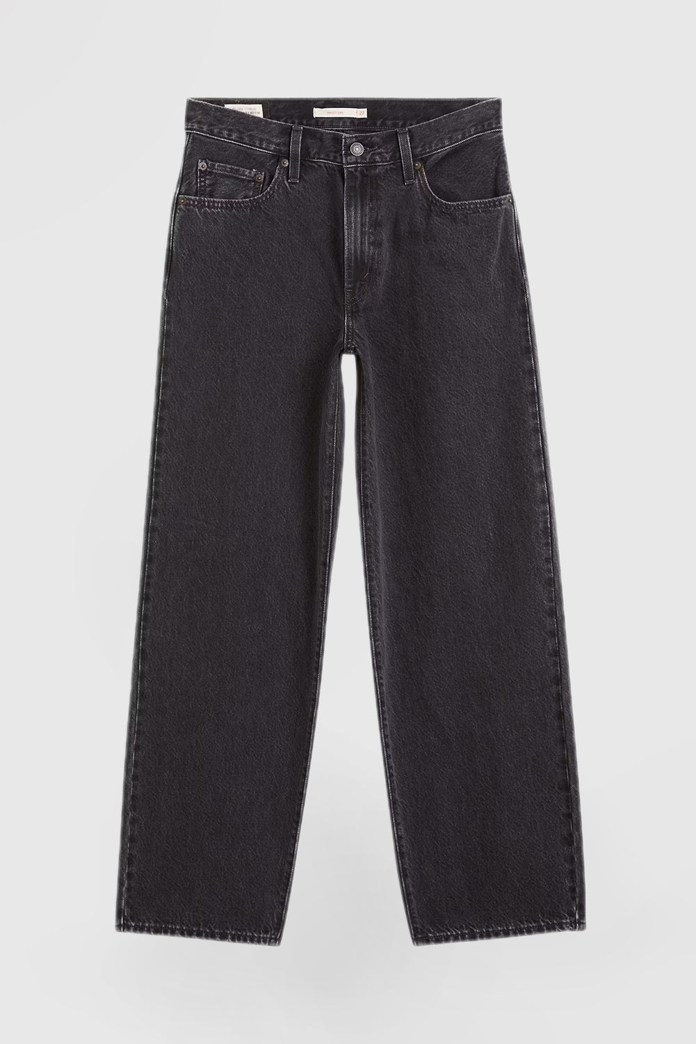 Women's Solid Color Vintage Loose Fit Jeans with Pockets
