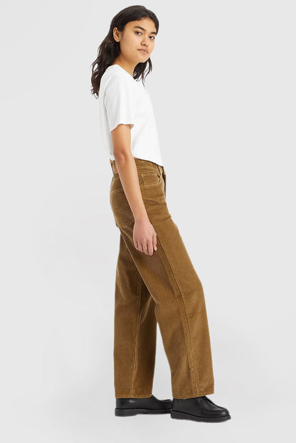 Women's Solid Color Vintage Loose Fit Jeans with Pockets