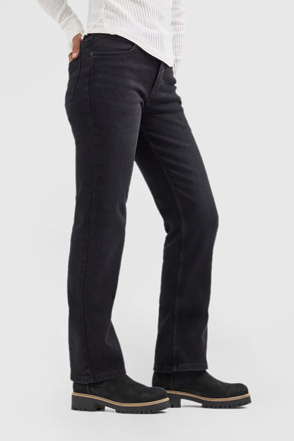 Women's  High Rise True Straight Leg Jeans in Berry Dark