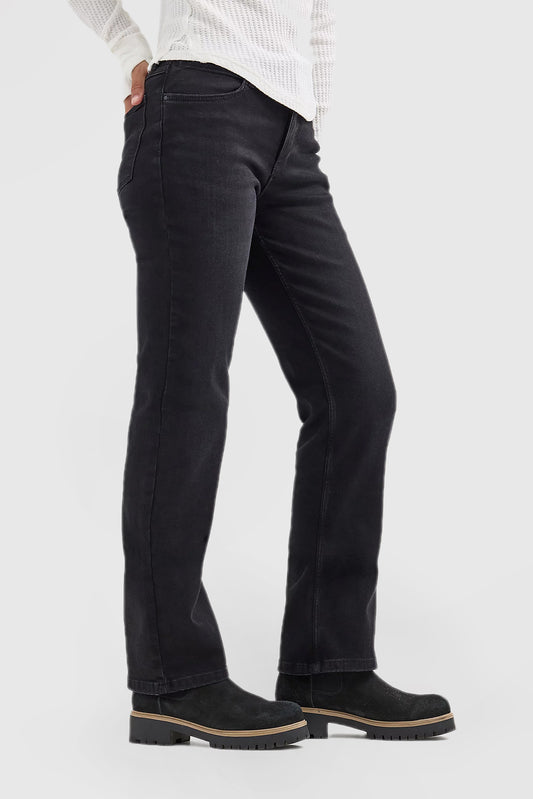 Women's  High Rise True Straight Leg Jeans in Berry Dark