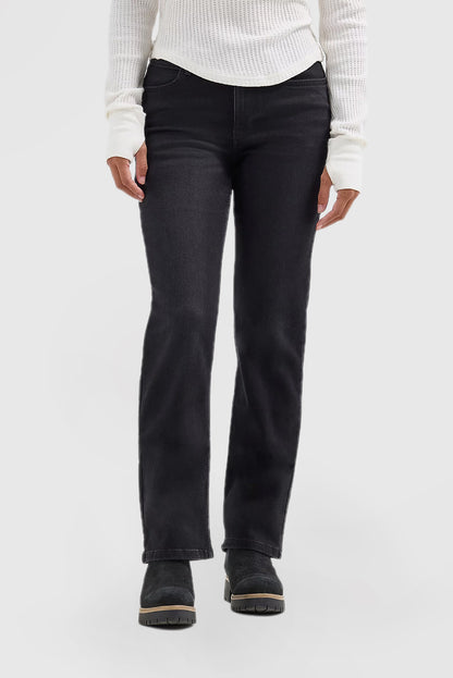 Women's  High Rise True Straight Leg Jeans in Berry Dark