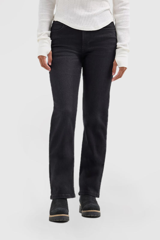 Women's  High Rise True Straight Leg Jeans in Berry Dark