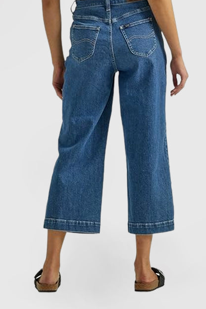 Women's Legendary High-Rise Wide-Leg Cropped Jeans