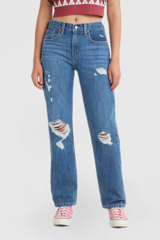 Sleek Straight Leg Low Rise Slim Fit Women's Jeans